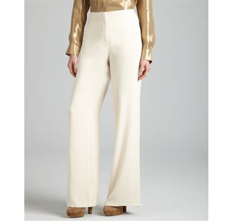 hermes silk wide leg pants.